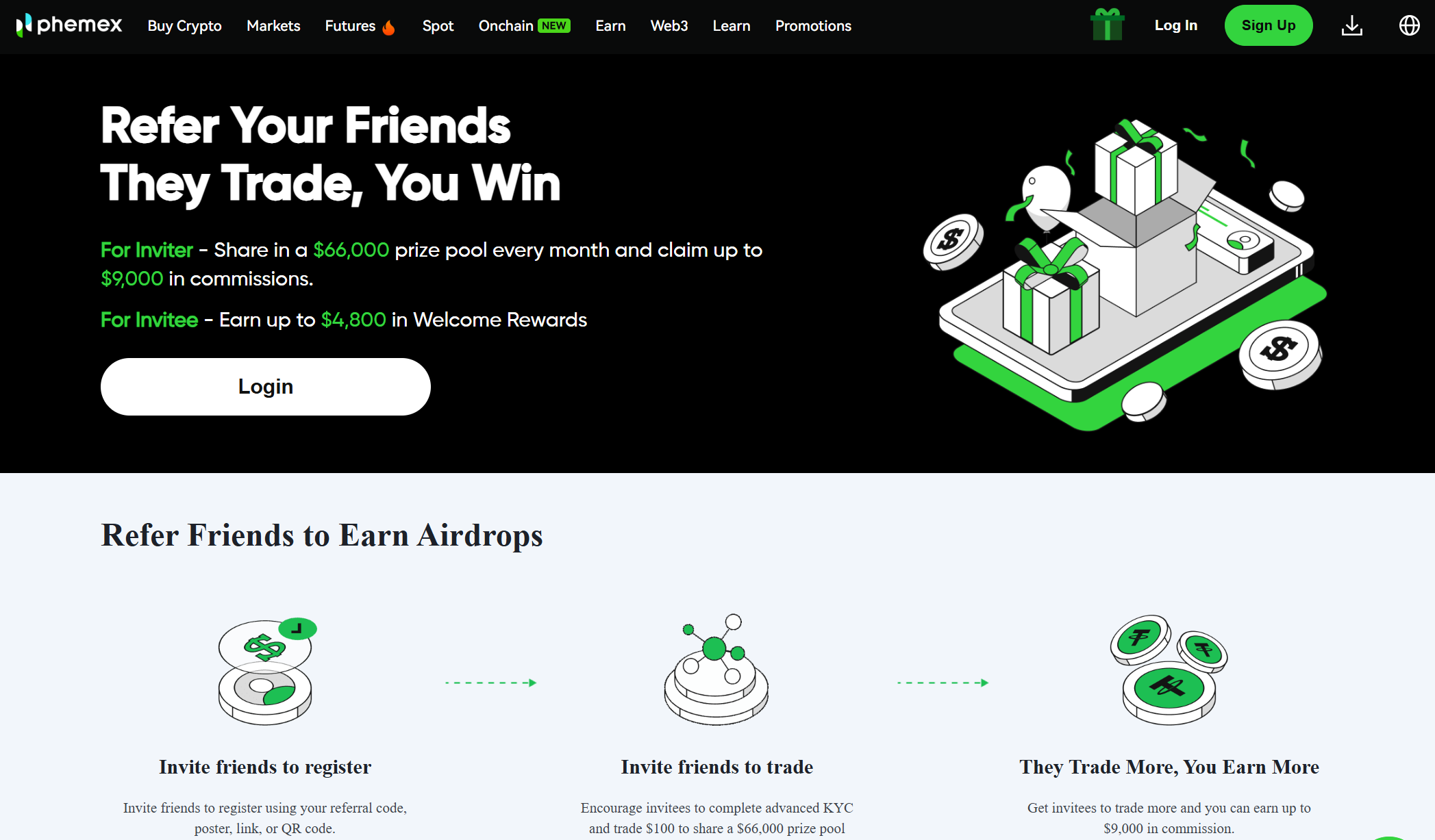 Programma referral Phemex